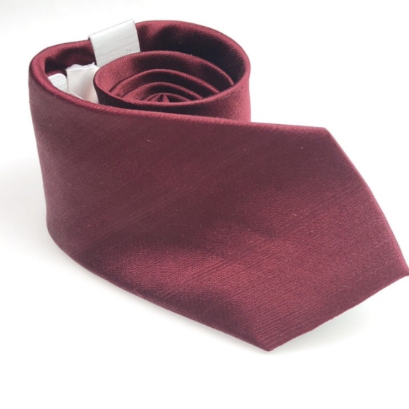 $125 CALVIN KLEIN Men's NECK TIE RED Black SLIM - Picture 1 of 7